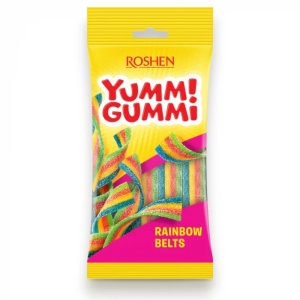 Jeleuri gumate ROSHEN Yummi Gummi Rainbow Belts, 70 g - Img 2