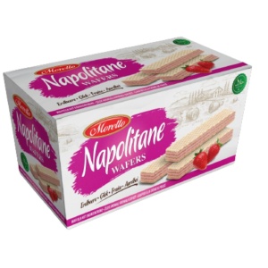 Napolitane MORELLO 400g – Set 4 Cutii Asortate (Căpșuni, Portocale, Alune și Lămâie) - Img 3