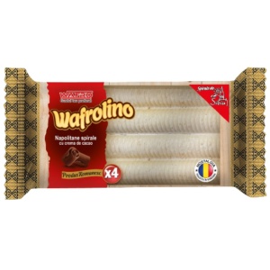 Napolitane Spirale WAFROLINO, crema cacao, 18 X 56 g