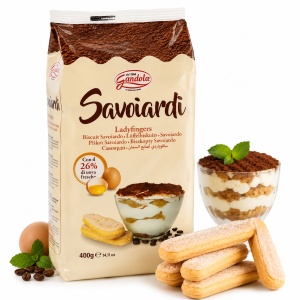 Pișcoturi Savoiardi Gandola 400g – biscuiți pentru Tiramisu, pachet