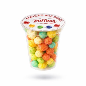 Pufuleti Bile dulci pahar, PUFFLOSS, 12 X 20 g