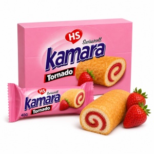 Rulade Kamara Tornado cu Cremă de Vanilie și Căpșuni, Cutie 24 × 40 g - Img 5
