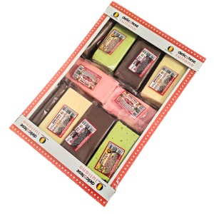 Set 25 buc Batoane Lapte Asortate, IULIANO, 85 g – Cacao, Vanilie, Fistic și Căpșuni - Img 3