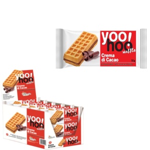YOOHOO Gofre Sandwich cu Cremă de Cacao 50g (12 Buc/Cutie) - Img 3