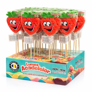 Acadele Căpșună SWEEBO 35g X 40 buc/set - Img 2