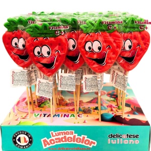 Acadele Căpșună SWEEBO 35g X 40 buc/set - Img 4
