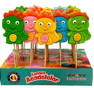 Acadele Dino Pop SWEEBO, 40 g, 40 buc/set - Img 3