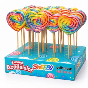 Acadele Inima Curcubeu SWEEBO 35g x 40 buc/set