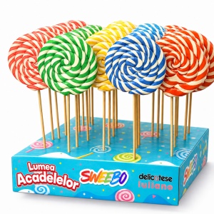 Acadele Mixt 5 Culori SWEEBO, 35g x 40 buc/set