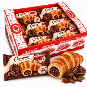 ARMIN'S Croissant cu Cremă de Cacao 40g (30 Buc/Cutie)