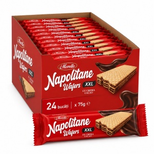 Bax Napolitane MORELLO XXL cu Cremă de Cacao 75 g – 24 Buc/Cutie - Img 5