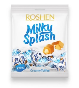 Caramele ROSHEN Milky Splash cu cremă de lapte, 150 g - Img 4