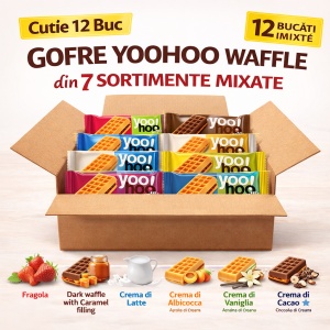 Cutie 12 Buc Gofre YooHoo Waffle 50 g – din 7 Sortimente Mixate - Img 2