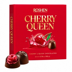 Praline de ciocolată Roshen Cherry Queen, 192 g