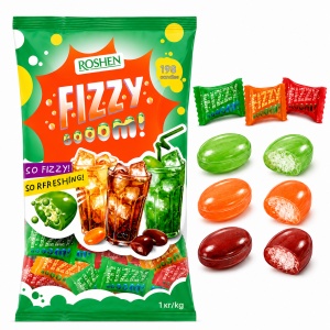 ROSHEN Dropsuri Fizzy Boom cu umplutură efervescentă 1 kg