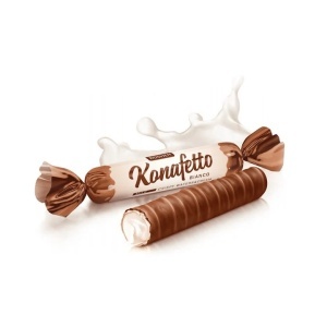 Rulouri de napolitană ROSHEN Konafetto Bianco cu cremă de lapte și glazură de cacao, 1 kg - Img 4