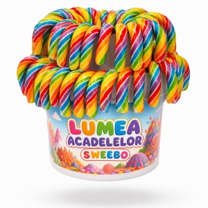 Acadele Bastonase Curcubeu SWEEBO, 80 X 30 g - Img 2