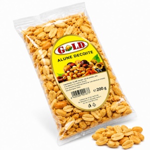 Bax 10 pungi Arahide decojite GOLD, prajite si sarate, 200 g