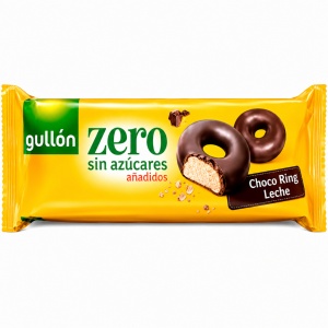 GULLON Inele Glazurate cu Ciocolată FĂRĂ ZAHĂR 128G (18 Buc/Bax)