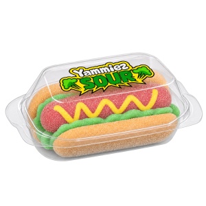Marshmallow acrișor în formă de hot dog RELKON Yammiez, 50 g