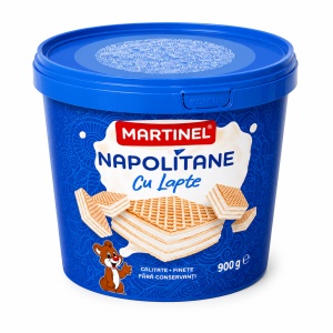 Napolitane MARTINEL cu Lapte, 900 g, Găleată – COLOMBUS - Img 3