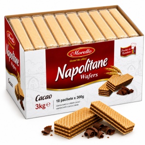 Napolitane MORELLO, crema de cacao, 3 kg (10 x 300g)