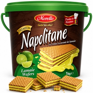 Napolitane MORELLO, Găleată 1 kg - Crema de lămâie