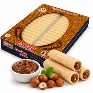 Napolitane spirale WAFRO, crema alune, 1.6 kg