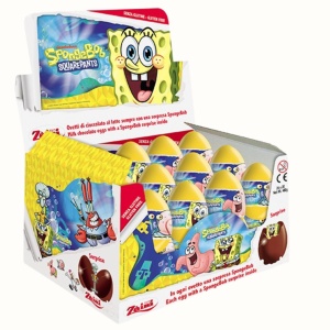 Ouă de ciocolată Zaini SpongeBob 20g – cutie 24 buc - Img 7