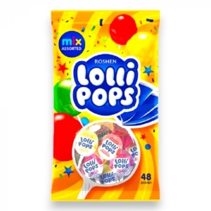 ROSHEN LolliPops Cocktail – Acadele mix de fructe 920 g, 48 buc - Img 3