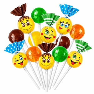 ROSHEN LolliPops Cocktail – Acadele mix de fructe 920 g, 48 buc