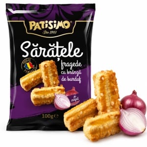 Sărățele Fragede PATISIMO cu Brânză de Burduf și Ceapă, 100g