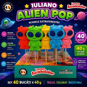 Acadele Alien Pop SWEEBO, 40 g X 40 buc/set - Img 3