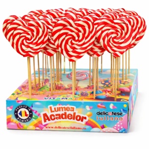Acadele Inima Alb-Roșu SWEEBO, 35g X 40 buc/set