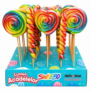 Acadele Mix Curcubeu SWEEBO, 35g x 40 buc/set