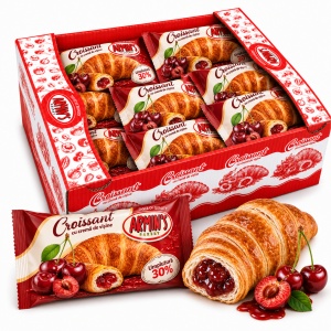 ARMIN'S Croissant cu Jeleu de Vișine 40g (30 Buc/Cutie)