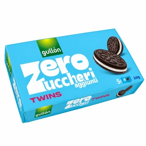 Biscuiți sandwich Gullón Zero cu cacao și cremă de vanilie, fără zahăr adăugat, 210 g - Img 2
