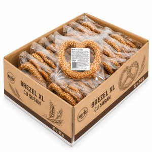 Covrigei Brezel XL cu susan NEFIS 56g (2 buc/pachet) – cutie 20 pachete