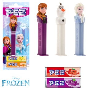 Dispenser PEZ Disney Frozen cu 2 rezerve de bomboane, 17 g