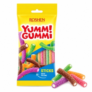 Jeleuri gumate acrișoare ROSHEN Yummi Gummi Sour Sticks, 70 g
