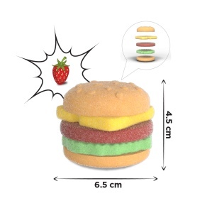 Marshmallow în formă de burger RELKON Yammiez, cu aromă de căpșuni, 50 g - Img 3