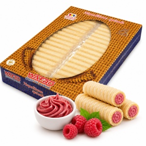 Napolitane Spirale, WAFRO, cu crema de zmeura, 1.6 kg