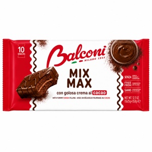 Prajituri glazurate, BALCONI, Mix Max Ciocolata, 10 x 35 g - Img 3