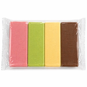 Set 4 Batoane Ciocolată de Casă IULIANO 85 g – Vanilie, Căpșuni, Fistic, Cacao