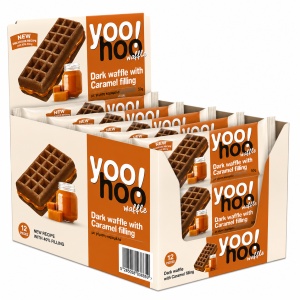 YOOHOO Gofre Sandwich cu Cremă de Caramel Sărat 50g (12 Buc/Cutie)