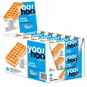 YOOHOO Gofre Sandwich cu Cremă de Lapte 50g (12 Buc/Cutie)
