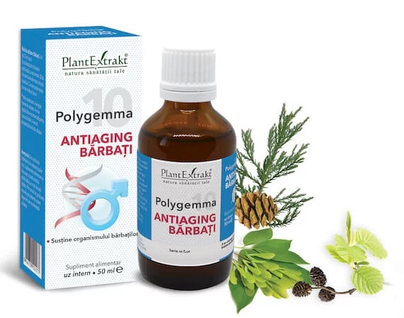 Polygemma 10 Antiaging barbati, 50 ml, Plant Extrakt