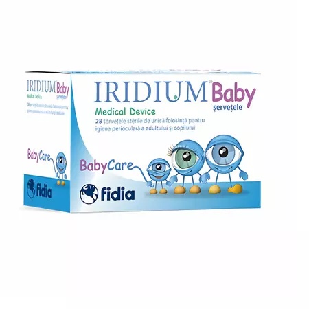 Servetele oftalmice Iridium Baby, 28 bucati, Fidia