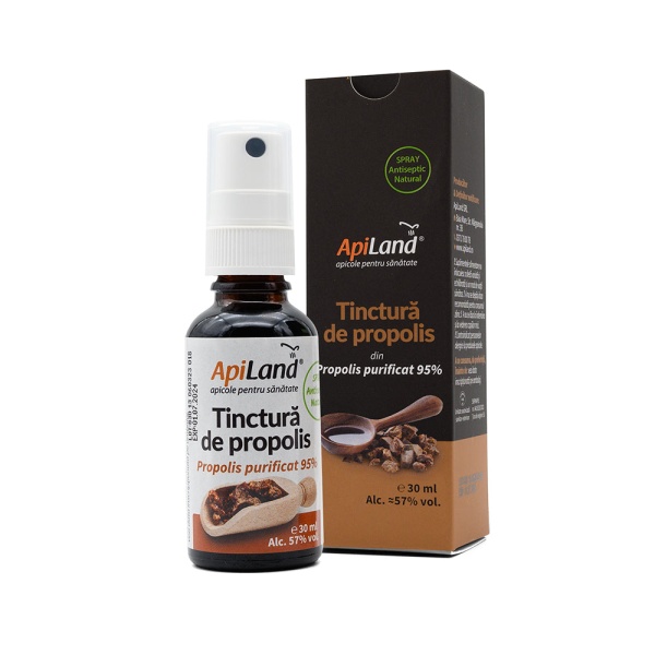 Tinctura De Propolis Purificat 95% Cu Pulverizator, 30 Ml, Apiland