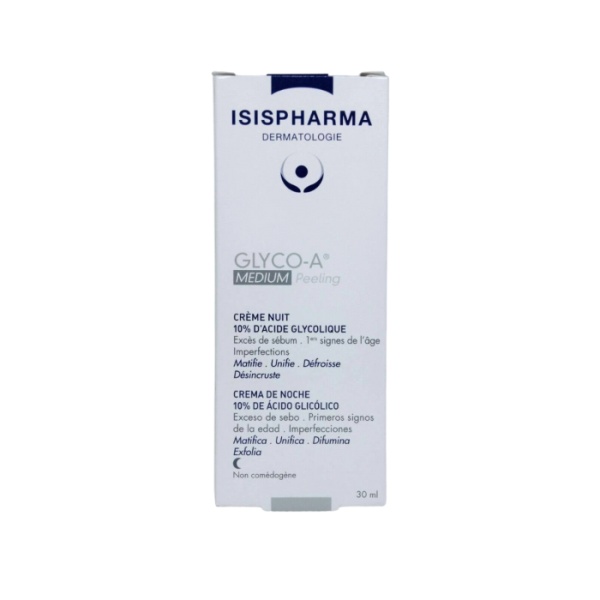 Crema de noapte cu 10% acid glicolic Glyco-A Medium Peeling, 30 ml, IsisPharma